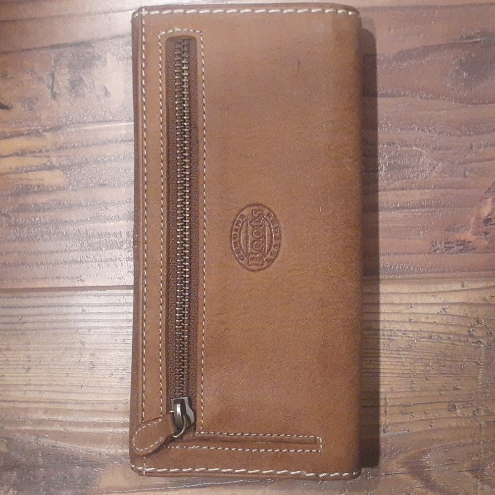 Large Trifold Roots Leather Wallet - Picture 2 of 4